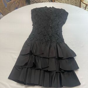 A La Carte California VTG Black Dress Size Small Medium See Measurements